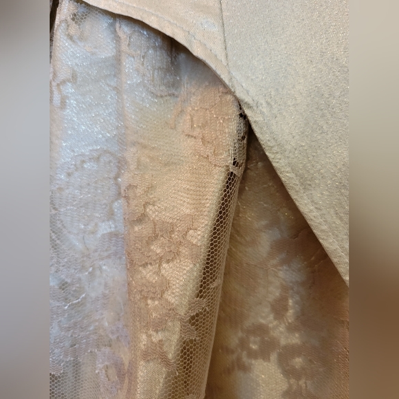 Jessica McClintock Gold Strapless Ballgown, size small - Picture 2 of 6